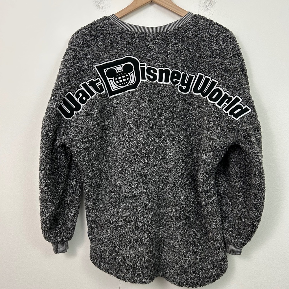 Disney‎ Parks Spirit Jersey Grey Sherpa Fleece Walt Disney World Pullover Small